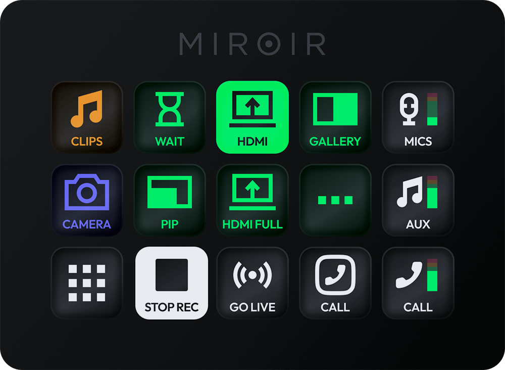 Miroir Deck control interface