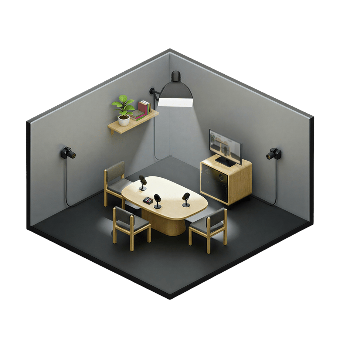 Le Rack en condition d'usage — vue intégrée du studio