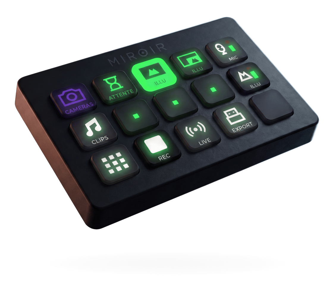 Le Miroir Deck — contrôleur physique aux boutons lumineux