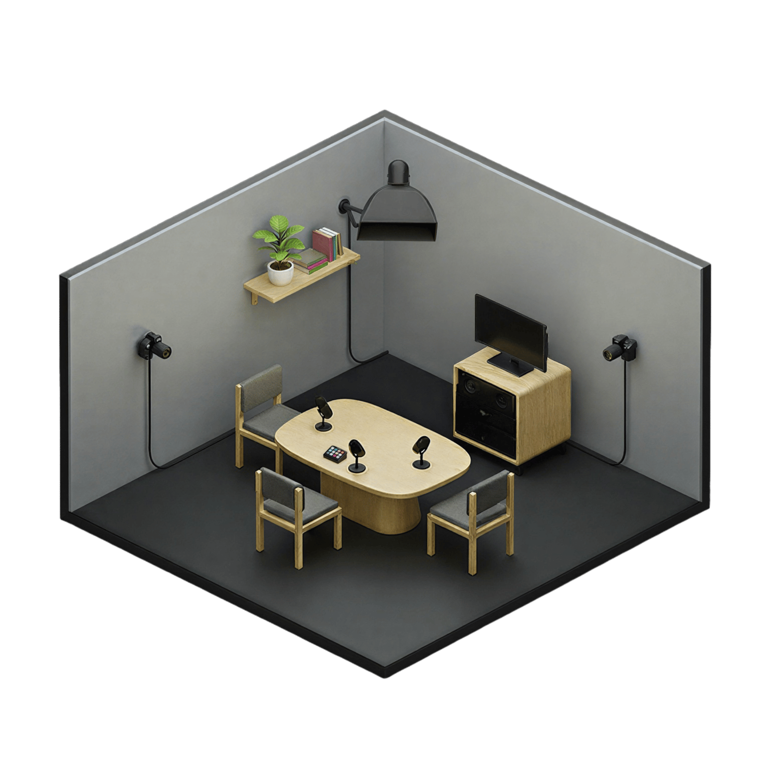 Votre régie en situation : vue intégrée du studio