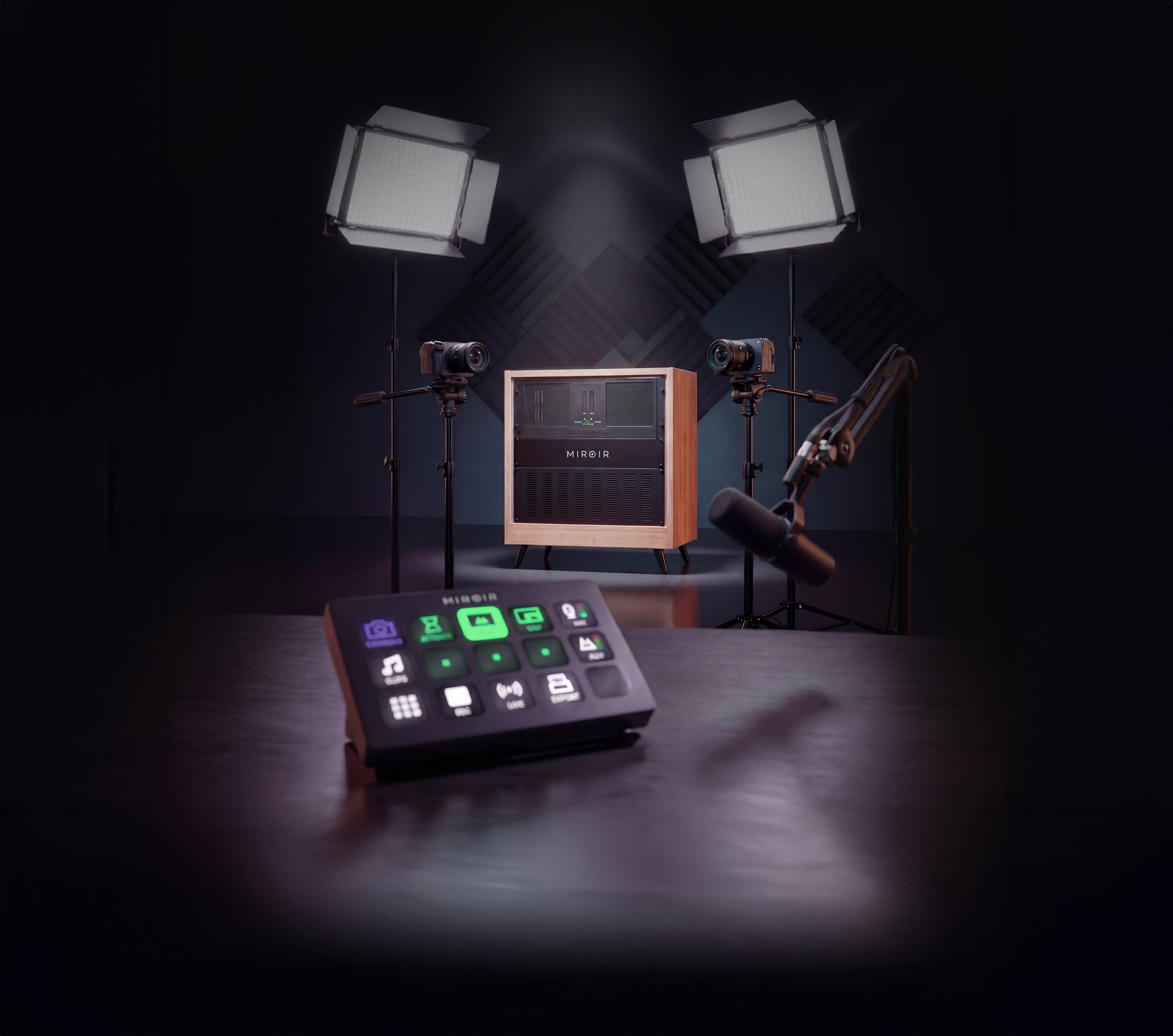 Rendu 3D de la régie de production Miroir